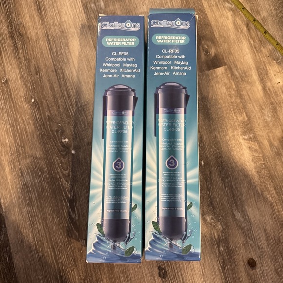 Clatterans CL-RF05  Refrigerator Water Filter NEW Factory Sealed Filter Lot of 2 - Picture 1 of 5